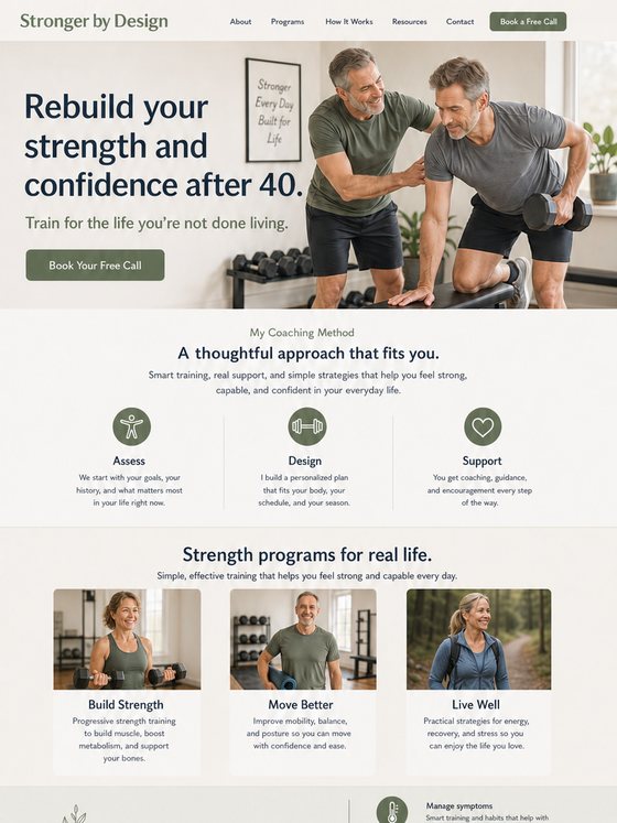 The Guide style, shown on a second demo trainer site